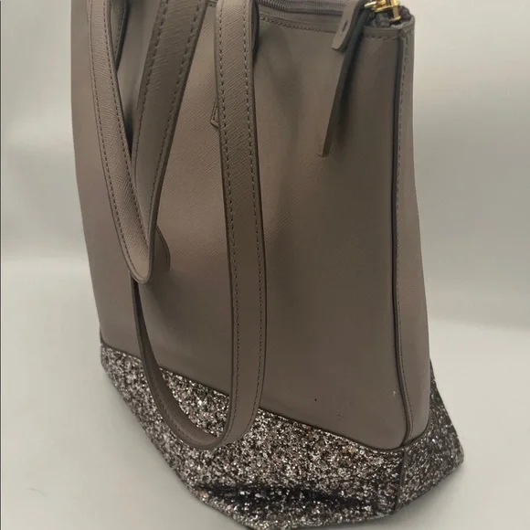 Kate Spade Taupe and Glitter Tote Bag - Picture 5 of 8